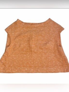 Tish Cox Orange Sleeveless Top Women’s Medium Made in Texas Summer Chic Style